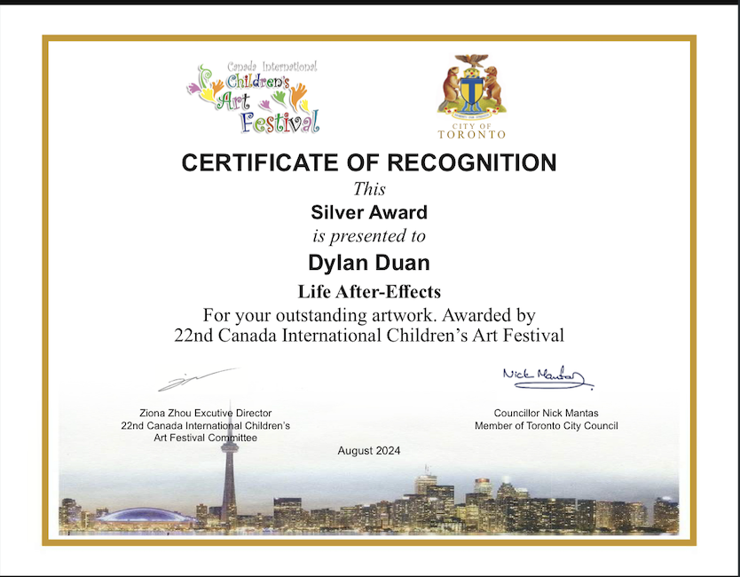Silver Award Certificate — Life After-Effects 2024